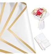 25 Sheets Flower Bouquet Wrapping Paper, White Waterproof Floral Wrapping Paper Florist Supplies ...