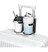 Vigorport Luggage Travel Cup Holder, Folding Cup Holder, Drink Caddy for Suitcases - Hold Two Cof...