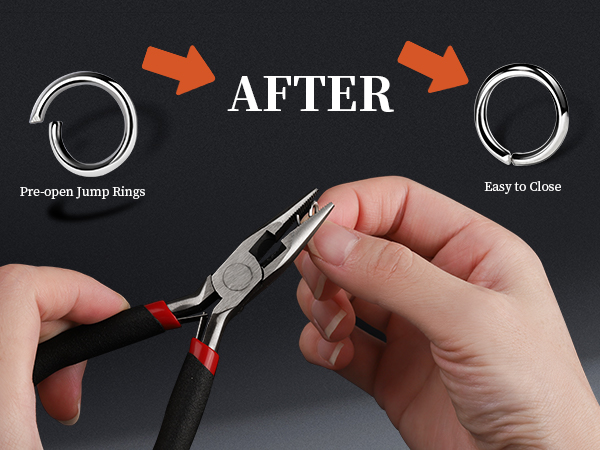 Previously opened jump ring, easy to use
