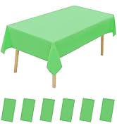 JHDZDHY 6 Pack Premium Disposable Plastic Tablecloth 54" x 108" Party Table Cloths Disposable for...