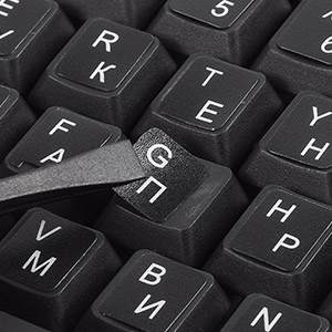 2PCS English Keyboard Stickers with Tweezer, Universal Replacement English Keyboard Stickers