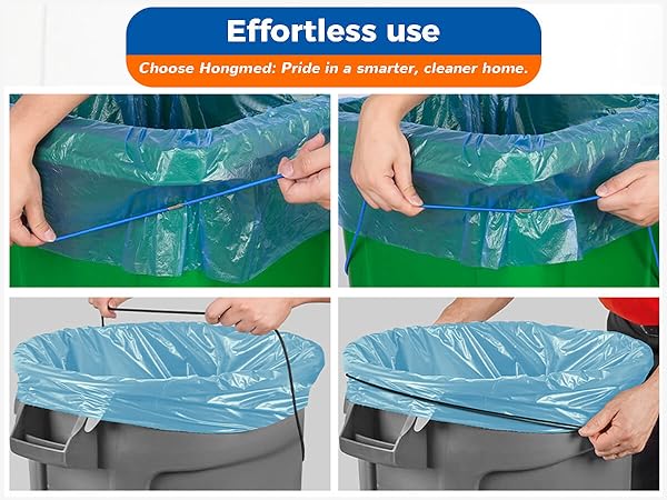 Effortless use. Choose Hongmed trash can bands: Pride in a smarter, cleaner home.