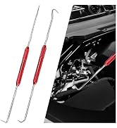 YSFER 2 PCS Carbon Steel Hook Tool and Pick Set, Precision Double End Hook and Pick Tool Puller R...
