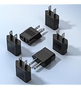 European to US Plug Pins Converter, SUPERDANNY EU to US Plug Converter, 660W 6A Max 110-250V Trav...