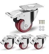 Casters Set of 4 Heavy Duty - Caster Wheels 2 Inch, CLOATFET Locking Casters, Swivel Casters with...