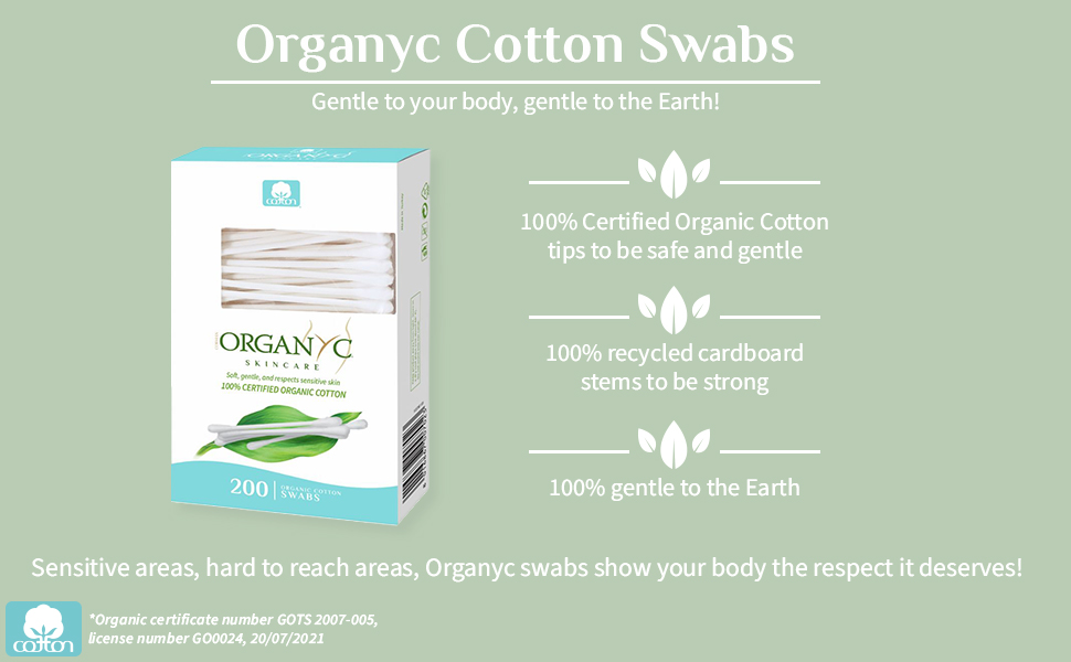 organyc cotton swabs - gentle to your body, gentle to the earth
