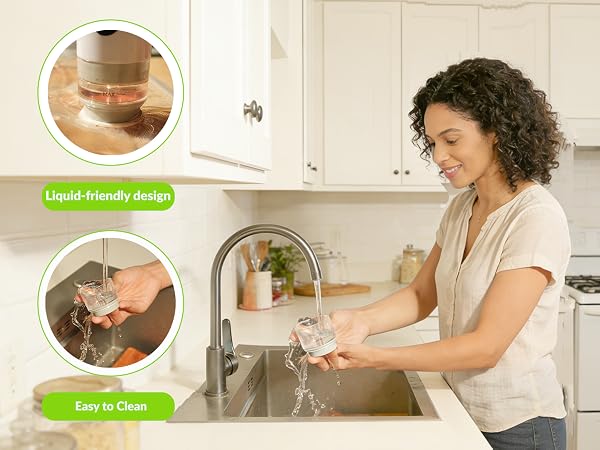 Washable liquid storage area