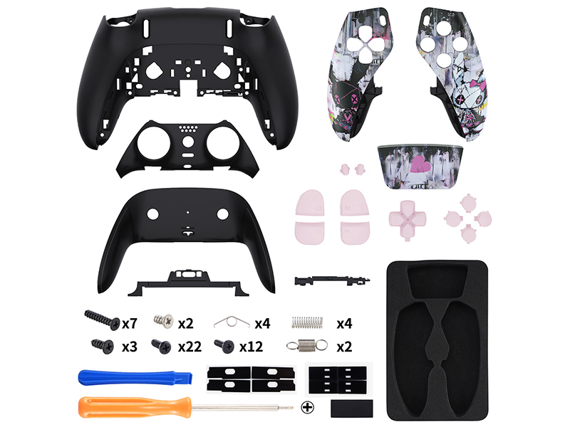 eXtremeRate Full Set Shell Buttons Touchpad Cover for PS5 Edge Controller Replacement Shell Plates
