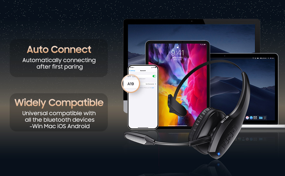 bluetooth headphones with mic