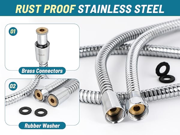 Premium Stainless Steel Shower Hose – Strong, Tangle-Free & Easy to Clean