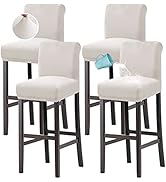 H.VERSAILTEX 100% Waterproof Bar Stool Cover Stretch Counter Stool Pub Chair Slipcover for Dining...