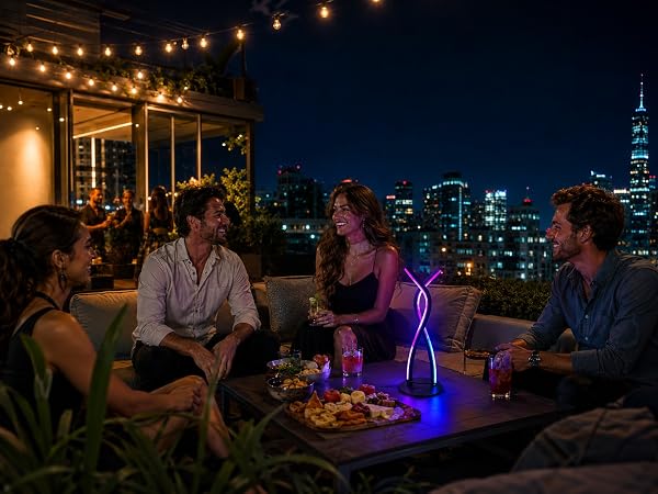 Light for rooftop gathering, party and social occasion decor