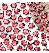 25 Red Star Christmas Ornaments- Vintage Christmas Decorations- Red Star Christmas Tree Ornaments...