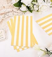 yellow Striped Paper Napkins Yellow and White Guest Towels Disposable Hand towel dinner paper napkin