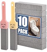 Navona 10 Pack Pumice Stone Scouring Sticks with 2 Universal Handles, Grey Pumice Stone Cleaner f...