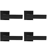 Probrico 4 Pack| Dummy Door Handles in Matte Black, Non-Turning Interior Door Levers, Heavy Duty ...