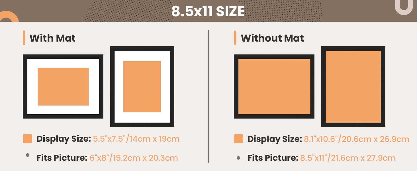 8.5 x 11 picture frame