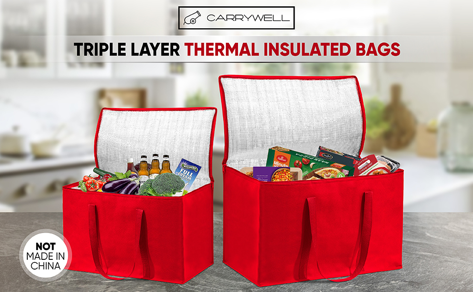 insulated grocery bag food delivery bags cooler bag reusable shopping bags