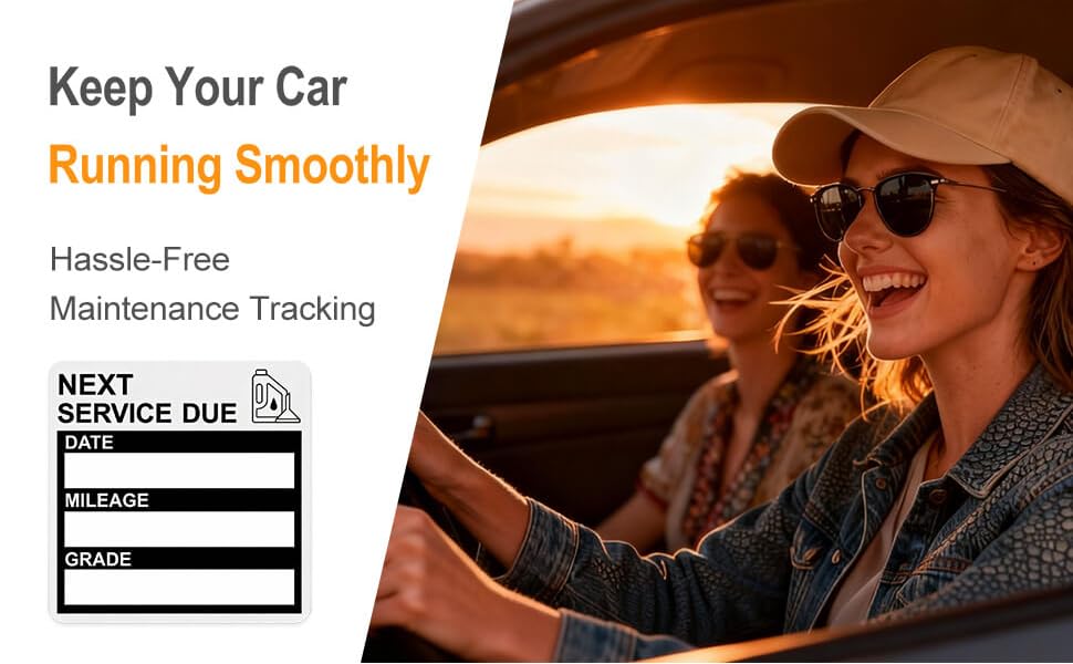 auto windshield mileage sticker