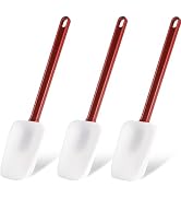 Silicone Rubber Spatula and Spoon Rubber Spatula Set of 3, High Heat Spatula Spoon, Commercial Sp...