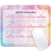 Velluxion 2026 Calendar Mouse Pad, 7.9x9.5 in Aesthetic Design Collection, Non-Slip Decorative Mo...