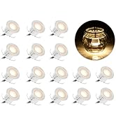 Tomshine Recessed LED Deck Light Kits, 16 Pack f32mm Step Lights Outdoor Waterproof, 12V Low Volt...