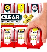 Heavy Duty Clear Packing Tape with Dispenser Packaging Shipping Tape Refill Gun Strong Mailing Mo...
