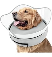 Supet Raised Inflatable Dog Cone Collar to Stop Licking, Soft Dog Cone Alternative After Surgery,...