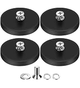 DIYMAG 4Pcs Rubber Coated Anti-Scratch Mounting Magnets, Adhesive Power 30LBS Neodymium Magnet Ba...
