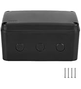 Nineleaf Black Waterproof Outdoor Electrical Box,1PK Plastic Junction Box,IP66 External Electrica...