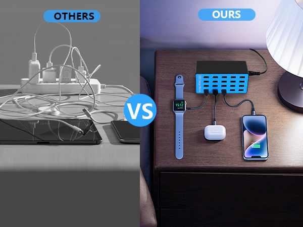 charging block multiple usb charger station charger apple fast charger 100w usb c charger