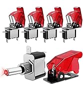 Nilight 5PCS12V LED Toggle Switch Heavy Duty 20A Switch SPST ON Off 3 Pin Rocker Switch for Autom...