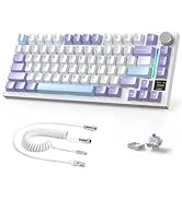 Attack Shark X820Ultra 75% Wireless Mechanical Gaming Keyboard and Coiled Cable Hot Swappable 2.4...