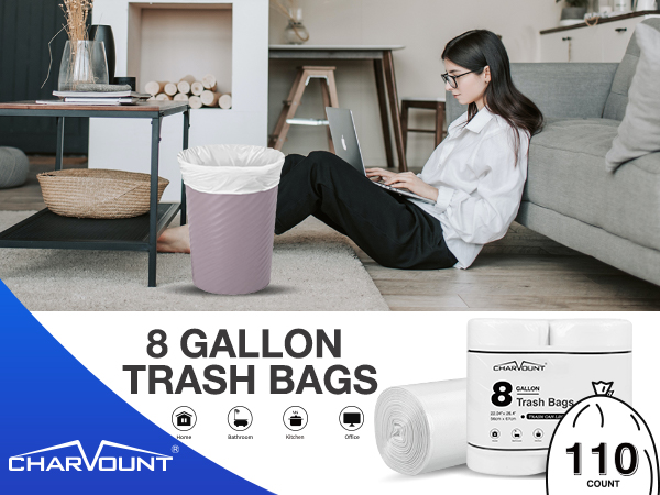 trash bags 8 gallon
