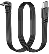 LANMINGLEL Short 90 Degree USB Type C 2.0 Flat Cable,PD 65W USB C 2.0 Fast Charge Cable,Short USB...