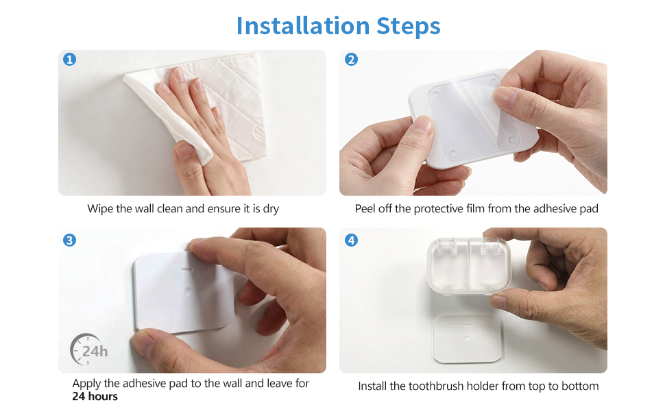 adhesive toothbrush holder for wall