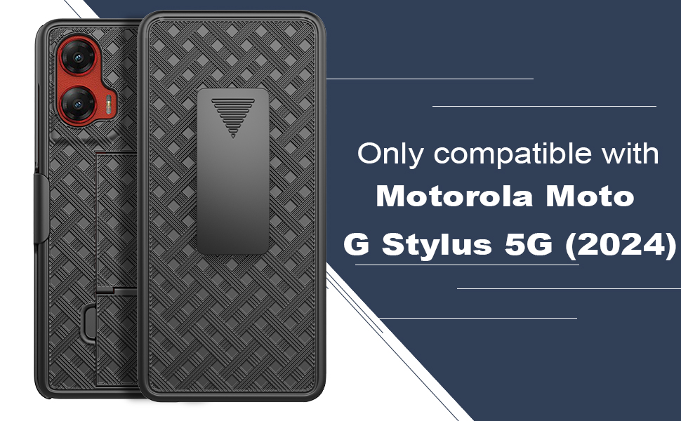 Ailiber for Motorola Moto G Stylus 5G 2024 Case with Belt Clip