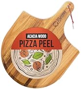 Chef Pomodoro Acacia Wood Pizza Peel, Charcuterie Board Pizza Spatula Paddle for Baking Homemade ...