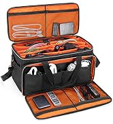 Trunab Large Travel DJ Cable File Bag with Inner Detachable Divider and Padded Compartment for 15...