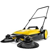 Kärcher - S 4 Twin Walk-Behind Outdoor Hand Push Sweeper - 5.25 Gallon Capacity - 26.8" Sweeping ...