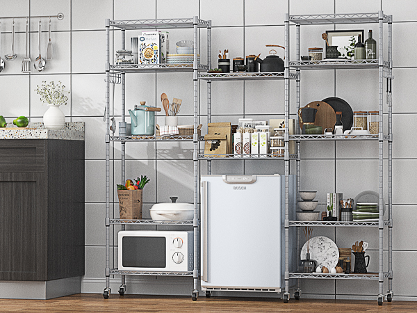 narrow shelving unit