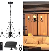 TWINKVILLA Solar Chandelier Outdoor, 4-Lights 23