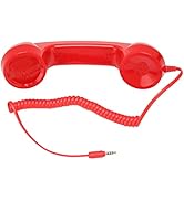Retro Phone Handset, 3.5mm Cell Phone Receiver, Radiation Proof, HandheldCell Phone Telephone Han...