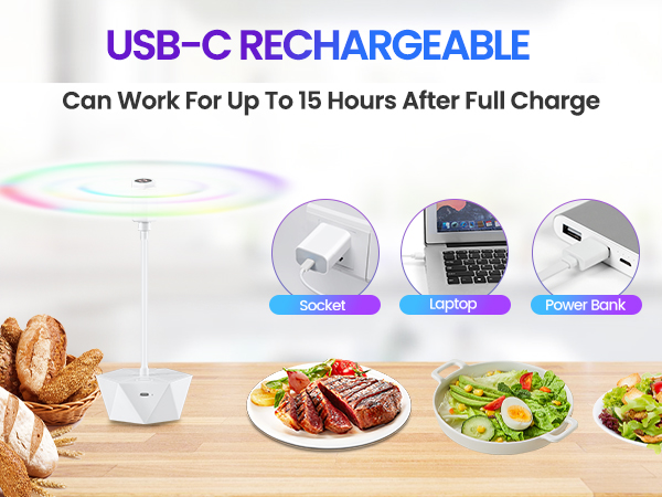 fly fan for outdoor table