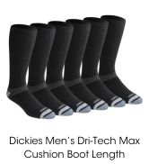 dickies mens max cushion boot length socks