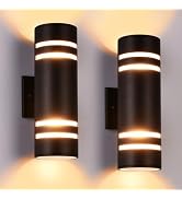 Housen Solutions Outdoor Light Fixture 2 Pack, Aluminum Outdoor Wall Lights IP65 Waterproof, Oil ...