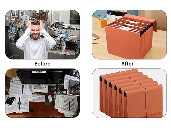 21 Pockets Accordion File Organizer