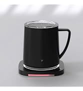 hurkins Smug V5, Temperature Control Coffee Mug Warmer & Mug & pctg Lid Set, Wireless Charging Fu...