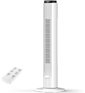 Electactic Tower Fan for Bedroom 23ft/s Electric Standing Fan with Remote Quiet Bladeless Oscilla...