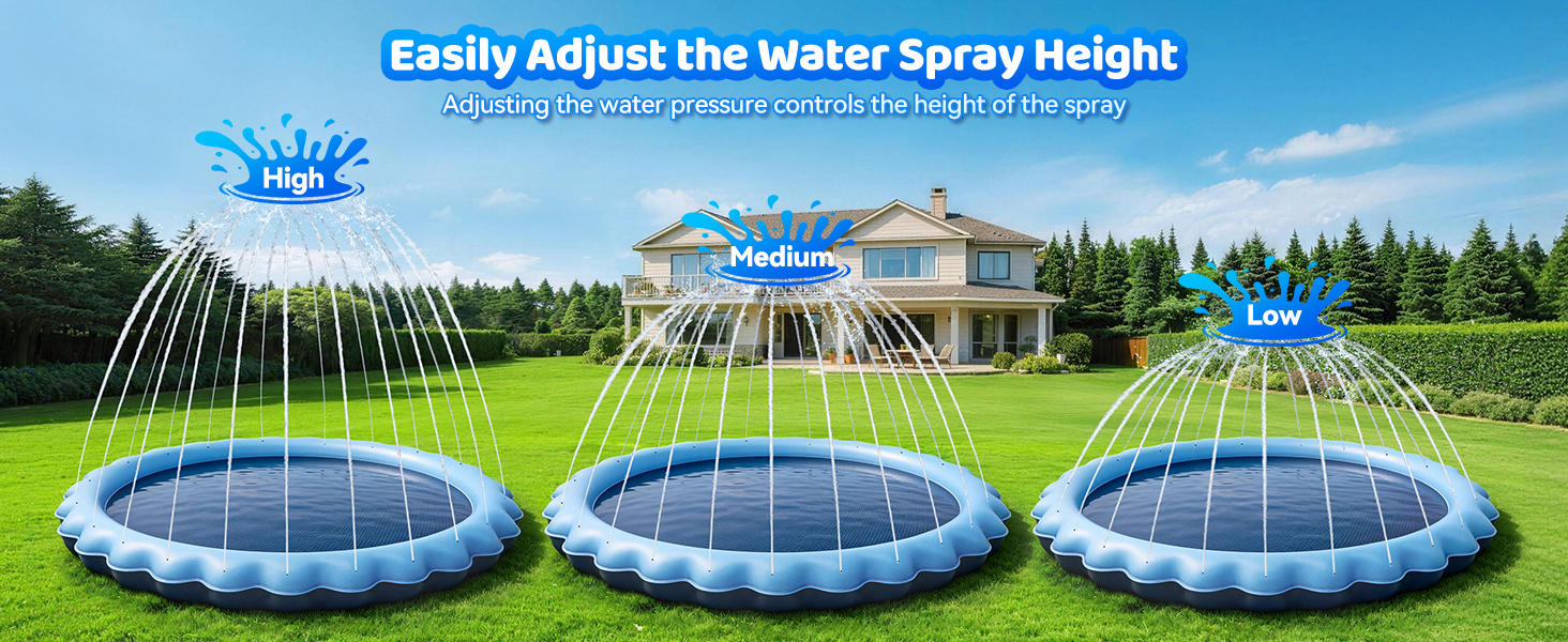 Meowant Splash Pad, Dog Pool, Not-Slip Sprinkler Play Mat
